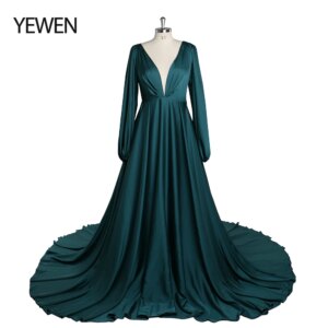 Full Sleeves Maternity Dresses Long Beach Photography Dresses Baby Shower Dress for Pregnant Woman YEWEN Plus Size YW220528
