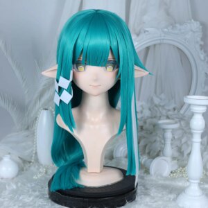 Customize Character Female/Girl Resin Kig Full Head With Lock Anime Cosplay Japanese Anime Kigurumi Mask