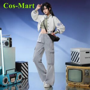 Cos-Mart Game Identity Ⅴ Qi Shiyi Cosplay Costumes Curio Dealer Cos OPH E-sports Clothing Fashion White Uniform Suit Full Set