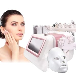 Professional 8-in-1 Nano Bubble Facial Device Hydrogen Oxygen Therapy & Photon Lift for Pore Clean Dermabrasion Bio-Lifting Spa