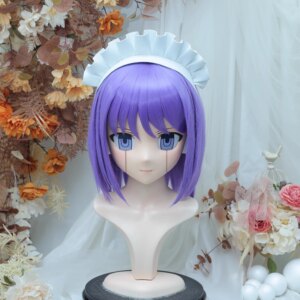 Customize Character Female/Girl Resin Kig Full Head With Lock Anime Cosplay Japanese Anime Kigurumi Mask