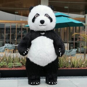 Inflatable Panda Costumes Party Cosplay Plush Halloween Cartoon Costume for Adult Disfraz de Christmas Mascot Funny Dress