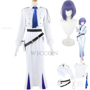 Anime Game Blue Archive Oki Aoi Cosplay Costume Project MX Wig School Uniform Dress Full Set Woman Sexy Masquerade Ball Suit