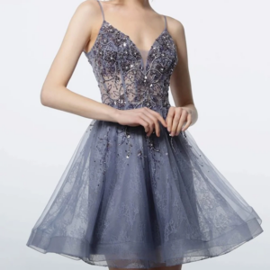 Elegant Knee Length Evening Dress For Women Fashion Sexy Backless Sleeveless Spaghetti Straps Formal Dinner Cocktail Party Gowns