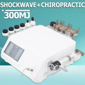 Professional Shockwave Therapy 300MJ For ED Relief Neck Pain 1800N Chiropractic Corrective Massage Gun 2025 New 2 In1 Massager