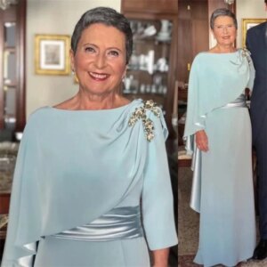 Modern Boat Neck Mother Of The Bride Dress For Prom Dresses for Special Occasions Elegant Chiffon Long Evening Gowns Customized