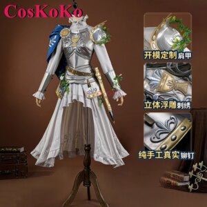 CosKoKo Psychologist/Ada Mesmer Cosplay Game Identity V Costume Silver Knight Uniforms Dress Halloween Party Role Play Clothing