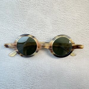Women Sunglasses Men Unique Vintage Round Retro Handmade Honey Black Horn Man Sunglass Polarized Fashion Glasses Eyeglasses