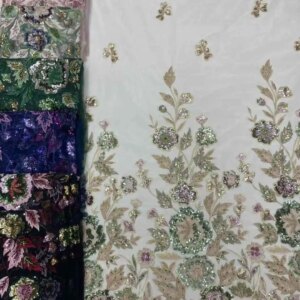 High Quality African Handmade Beaded Lace Fabirc 2025 Sewing sequins Embroidery Nigreian Lace Fabric Women Wedding Dress
