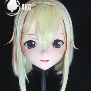 Customize Character Female/Girl Resin Kig Full Head With Lock Anime Cosplay Japanese Anime Kigurumi Mask