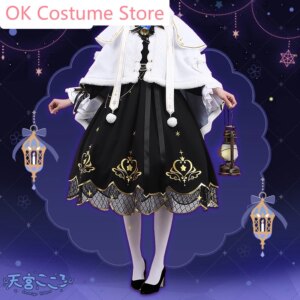 Anime! Vtuber Nijisanji Amamiya Kokoro Christmas Style Game Suit Gorgeous Dress Cosplay Costume Halloween Party Outfit