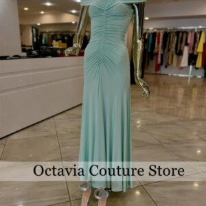Green Choker Luxury Arabic Evening Dresses Floor length Wedding Party Dresses Saudi Arabi Vestidos Formal Dress 2025 Customized