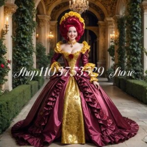 Luxury Fluffy Victorian Evening Gowns Gothic Corset Applique Embroidery Satin Pleated Women’s Party Queen Poncho Customised
