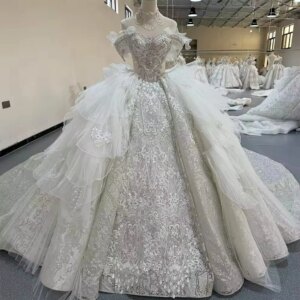 платье свадебное Sweetheart Off Shoulder Beading Crystal Ball Gown Wedding Dress Lace Up Back Bridal Dress vestido de novia