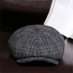 Elegant fashionable and stylish octagonal newsboy hat