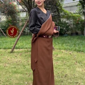 Men’s and Women’s Fleece-lined Composite Autumn Winter Thickening Tibetan Costumes New Robe Warm Clothing