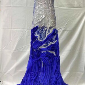 2025 New African French Nigerian High End Lace 3D Fabric With Beads Sequins Mesh for Embroidery Wedding Party Bride Sewing Dress