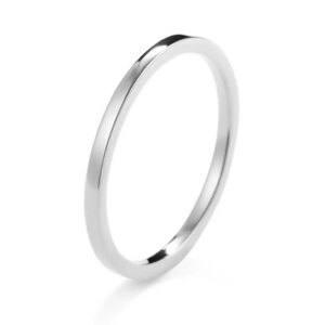 Provence 14K White Gold Classic Band Simple Design Gold Band Ring Free Letter Engraving Customize Gift