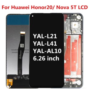6.26 inch For Honor20 LCD For Huawei Honor 20 LCD Display Touch Screen Digitizer Assembly Screen on For Nova 5T Nova5T Display