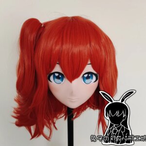 (RB275)Full Head Female Resin Cosplay Japanese Role Play Kigurumi Mask Crossdresser Doll Transgender Mask