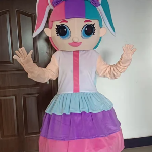 New Adult Best Sale Foam Girl Fancy Cartoon Mascot Costume Plush Christmas Fancy Dress Halloween Mascot Costume