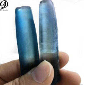 100g Paraiba Blue Corundum Rough Stone Synthetic Sapphire Raw Material For Gems Making