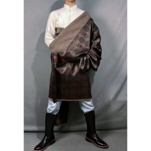 2025 Men’s Tibetan Robe Popular Clothing Fleece-lined Traditional Costumes Ethnic Clothes Stage Series New
