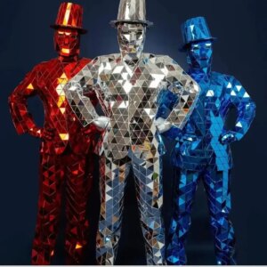 Mirror Man Costume Luxury Show Party Outfit Stage Dance Suits halloween costume new year costume