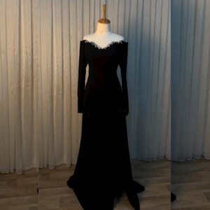 Customized Sexy Jersey Sequined A-line Off-the-shoulder Long Dresses Bespoke Occasion High Quality