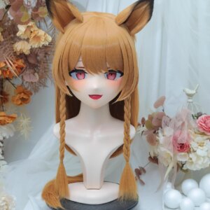 (NFD-14-8)Customize Full Head With Lock Crossdress Doll Female/Girl Japanese Anime Cartoon Character Kig Cosplay Kigurumi Mask