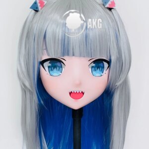 Customize Character Female/Girl Resin Kig Full Head With Lock Anime Cosplay Japanese Anime Kigurumi Mask