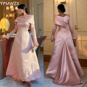 Customized Evening Dress Formal Party Occasion YPMWZX Off-the-shoulder Mermaid Floor Length Draped Shirred Bespoke Dre
