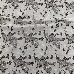 High Quality White African Lace Fabric 2025 Latest Fashion Nigerian African Guipure Lace Fabric Embroidery for Wedding D Q260-1