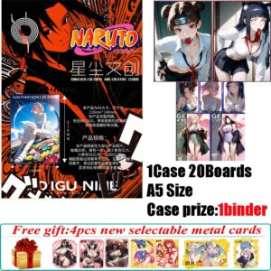 New Stardust Culture Naruto Seiko Edition A5 Collectible Large Cards Anime Naruto Uzumaki Hinata Hyuga Sasuke Uchiha Flash Cards