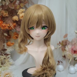 (NFD38–19)Customize Full Head With Lock Pretty Female/Girl Japanese Animego Character Kig Cosplay Kigurumi Mask Crossdress Doll