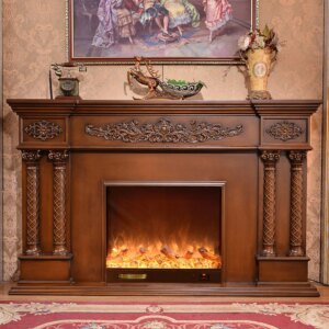 Fireplace, Roman column fireplace, fireplace solid wood, decorative heating hearth 1.2/1 5/1.8/2.2