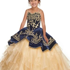 Navy Blue Mini Quinceanera Dresses Ball Gown Appliques Flower Girl Dresses For Weddings Mexican Pageant Dresses Baby Customized