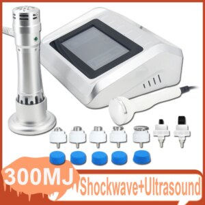 300MJ Shockwave Therapy Machine For ED Treatment Pain Relief Deep Tissue Massage 2 In 1 Ultrasound Physiotherapy Instrument
