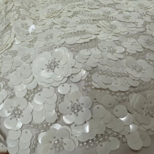 Latest French 3D Beaded Tulle Lace Fabric 2024 High Quality African Lace Fabric Sequins Groom For Evening Party Dresses