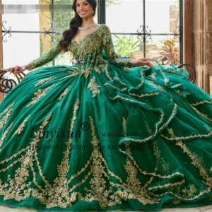 Customized Ball Gown Quinceanera Dress With Lace Applique Beads Detachable Sleeve Princess Birthday Sweet 16 Vestido De 15 Anos