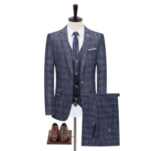 Boutique Leisure Fashion Business Wedding Dress Men’s Slim Fit Set Three Pieces