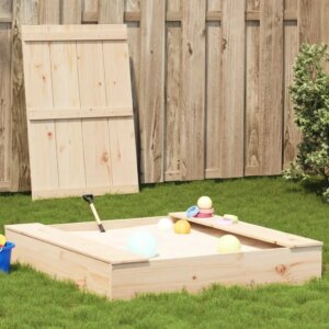 Sandpit with Cover 43. for X4 3.7×7.7 Solid Wood Pine