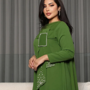 Customizeds Beading Valentine’s Day A-line High Collar Bespoke Occasion  Ankle Length