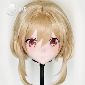 (AL40)Customize Character Crossdressing Female/Girl Resin Full/Half Head With Lock Anime Cosplay Japanese Animego Kigurumi Mask
