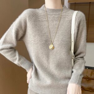 24 Autumn and Winter New Dropshipping Wool Seven-Pin Thickened Half-Height Jacquard High-Grade Sense Women’s