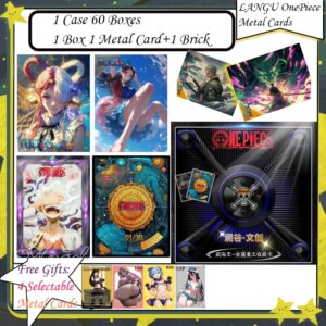LANGU OnePiece Metal Cards Onepiece Collection Cards Anime Nami Luffy Character Collection Cards CCG ACG Game Child Gift Toys