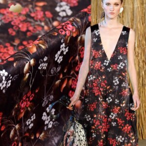Silk stretch satin 120cm digital printing fabric clothing material