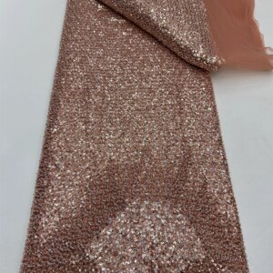 Luxury French Tulle Beads Lace Fabric African Lace Fabric 2025 High Quality Nigerian Embroidery Lace Fabric For Wedding Sewing
