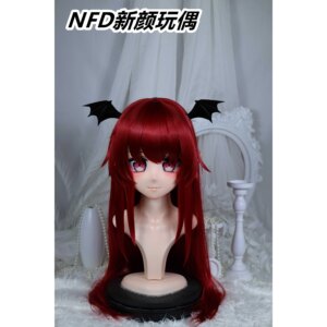 Customize Character Female/Girl Resin Kig Full Head With Lock Anime Cosplay Japanese Anime Kigurumi Mask