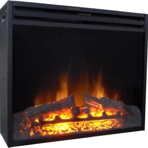 23-In. Freestanding 5116 BTU Electric Fireplace Heater Insert w/ Remote Control & Timer Flame Effect, Safety Shut Off, Dimmer